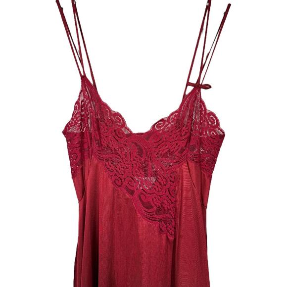 Vintage Lily Of France Slip Dress Nightgown Petite XS Lace Satin Maxi Long - Picture 2 of 9